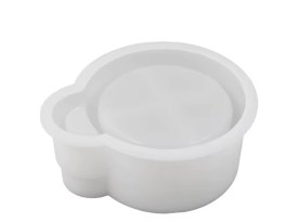 Molde silicona porta vela con saliente